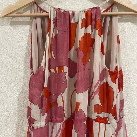 Mango Luzia Maxi Dress Pink and Red Floral Maxi Dress Size 2 - Picture 9 of 9